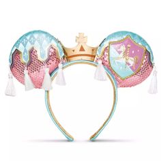 Disney Park 2022 The Main Attraction Ear Headband Charming Regal Carrousel - New 50th Anniversary Logo, Dumbo The Flying Elephant, Minnie Ears Headband, Minnie Mouse Ears Headband, Mouse Ears Headband, Disney Food Blog, Minnie Mouse Ears