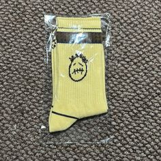 Brand New In Plastic Comfortable Yellow Winter Socks, Trendy Yellow Socks, Trendy Yellow Winter Socks, Casual Yellow Socks For Stocking Stuffers, Cactus Jack, Athletic Socks, Cool Socks, Travis Scott, Yellow Orange