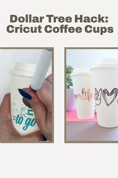 dollar tree hack cricut coffee cups