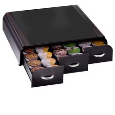 Anchor 36-Capacity Black K-Cup Storage Drawer - Super Arbor Coffee Drawer, K Cup Storage, Coffee Pods Drawer, Coffee Organization, Nitro Coffee, Coffee Pod Storage, Coffee Holder, Coffee Pod Holder, Keurig K Cup