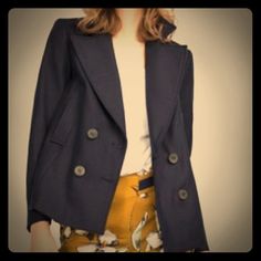 Nwt Zara Navy Short Peacoat Medium. This Has Vented Sides, Back Tabs , And Front Slat Pockets As Shown In Pics, It’s Heavy But Not Super Heavy. Very Versatile And Classic. Long Sleeve Fall Peacoat For Work, Chic Navy Pea Coat For Fall, Chic Winter Peacoat For Workwear, Chic Winter Workwear Peacoat, Tailored Long Sleeve Peacoat For Work, Chic Peacoat With Lapel Collar And Buttons, Double-breasted Peacoat For Office In Fall, Chic Navy Outerwear For Fall, Notch Lapel Peacoat For Office