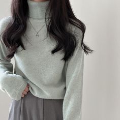 Dark Academia Turtle Neck Solid Color Sweater Soft Long Sleeve Solid Sweater, Basic Solid Color Winter Sweater, Basic Solid Sweater For Winter, Trendy Plain Solid Sweater, Soft Long Sleeve Casual Sweater, Solid Color Soft Sweater For Winter, Basic Plain Winter Sweater, Casual Sweater With Soft Texture, Casual Soft Winter Sweater