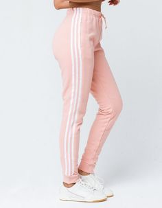 ADIDAS Regular TP Cuff Light Pink Womens Sweatpants - LTPNK - 336880380 | Tillys Cozy Sweatpants Outfits, Sweatpants Outfit Ideas, Sweatpants Outfits, Baggy Sweatpants, Skandinavian Fashion, Sweatpants Style, Sweatpants Outfit, Pastel Outfit