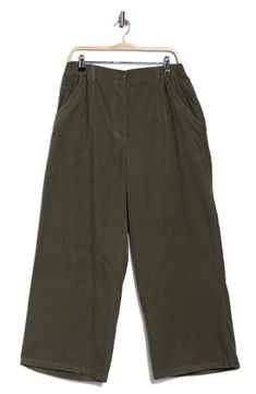 These cropped wide-leg pants are made of a soft and cozy cotton corduroy for a comfortable wear day-to-day. 27" inseam; 14" rise Zip fly with button closure 100% cotton Machine wash, line dry Imported Wide Leg Corduroy Pants With Relaxed Fit, Relaxed Fit Wide Leg Corduroy Bottoms, Spring Corduroy Wide Leg Pants, Relaxed Fit Corduroy Wide Leg Pants For Fall, Casual Corduroy Wide Leg Work Pants, Casual Corduroy Wide Leg Pants For Work, Wide Leg Corduroy Pants, Classic Slippers, Kids Rain Boots