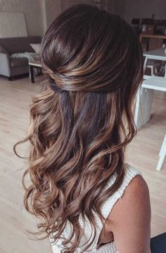 39 Gorgeous Half Up Half Down Hairstyles Wedding Hair Half, Long Hair Extensions, Elegant Wedding Hair, בר מצווה, Wedding Hair Inspiration, Wedding Hair Down, Penteado Cabelo Curto