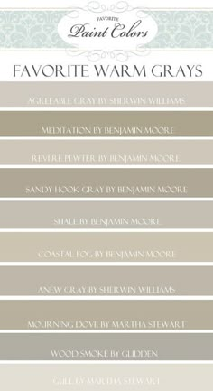 the color scheme for favorite warm grays from paint colors by sheryln williams