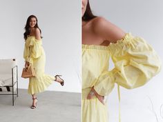 Natural cotton maxi summer dress in yellow sunny colour. Off the shoulder dress. Baby shower maternity dress. Material: 100% cotton, has linen under Colours: Blue, Mint, Lemon, White, Lavender SIZE/LENGTH: XS-115 cm (45,3'') S-115 cm (45,3'') M-117cm (46'') L-117cm (46'') Model on the Foto  171cm-67,3'', S size We can customize bigger/smaller size/ length for you as well. PRODUCT CARE  - It is recommended to use a delicate cycle at 40oC. - Hand wash. Feel Free to Ask Any Question about Sizing and Fit. FREE DELIVERY WORLWIDE! Yellow Baby Shower Dress, Baby Shower Maternity Dress, Light Yellow Maternity Dress, Maternity Dress Photoshoot, Yellow Maternity Dress, Yellow Fitted Maternity Dress, Flowy Off-shoulder Maternity Maxi Dress, Maternity Off-shoulder Maxi Dress With Ruffles, Maxi Summer Dress