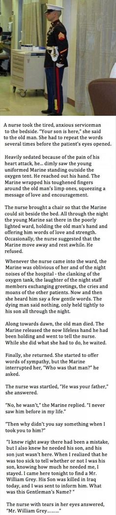 I love reading thibgs like this it makes me realize that there really are good people in the world Military Love Quotes, Marines Corps, Makeup Zombie, Military Love, Gives Me Hope