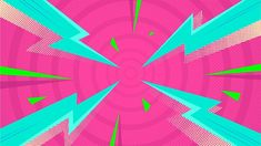 an abstract pink background with blue and green arrows