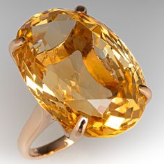 This stunning ring contains one (1) oval mixed cut natural citrine set into a four-prong setting. The ring measures 22.9mm at the top, rises 12.0mm above the finger, tapering to 2.1mm wide and 1.1mm thick at the base of the shank. It is currently a size 4.5. Citrine Stone Aesthetic, Biedermeier Furniture, Yellow Accessories, Citrine Jewelry, Peridot Jewelry, Yellow Rings, How To Make Rings, Bead Set, Citrine Ring