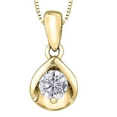 Yellow Gold Canadian Diamond Solitaire Pendant Necklace. Diamond Solitaire Pendant, Solitaire Pendant Necklace, Thai Art, Solitaire Pendant, Yellow Gold Chain, Diamond Pendant Necklace, Diamond Solitaire, Chain Lengths, Chain Length