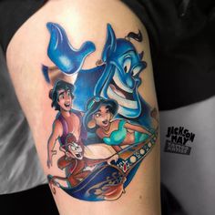 an image of a cartoon tattoo on the arm