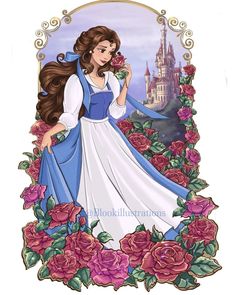 an image of a princess with roses in her hand