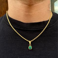 Mini 18K Gold Opal Stone Pendant Necklace Men - Can be purchased with or without the chain. Created using cuts of a lab created opal gemstone. Every stone is unique making this the perfect gift/ present. Also Available in 18K Gold. Other Gemstones: Lapis Lazuli (Natural) & Onyx (you can request them or order them via our page). Pendant size: 7.5mm x 7.5mm  ✔️Hypoallergenic & Safe to wear in Water - This Necklace will not irritate your skin or fade ✔️Pendant can be removed from the chain (or purc Neckless Gold Jewelry For Men, Nice Necklace For Men, Necklace For Dudes, Luxury Square Pendant Jewelry For Men, Cheap Gold Jewelry For Men, Luxury Everyday Necklaces For Men, Emerald Necklaces For Men, Mens Pendant Necklace, Necklace Gold Pendant