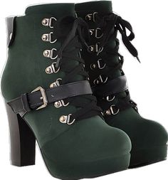 Lace-up Platform Boots With Buckle For Winter, Winter High Heel Lace-up Boots With Buckle Closure, Winter Lace-up Heeled Boots With Buckle Closure, Fall Heeled Boots With Buckle And Lace-up Closure, Winter Lace-up Boots With Rivets, Winter Lace-up Moto Boots With Buckle Closure, Winter High Heel Platform Boots With Buckle Closure, Winter High Heel Platform Boots With Buckle, Party Lace-up Boots With Buckle Closure