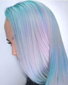 Blue And Pink Hair, Unicorn Hair Color, Mermaid Hair Color, Pulp Riot Hair Color, Hair Color Pastel, Beautiful Hair Color, Long Layered Haircuts, Blonde Hair With Highlights, Pastel Hair