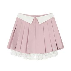 Z-318-16 Navy Blue Style, Grey Pleated Skirt, Pink Pleated Skirt