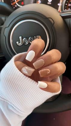 Unghie Sfumate, Simple Fall Nails, Cute Nails For Fall, Fall Acrylic Nails, Acrylic Nails Coffin Short, Short Acrylic Nails Designs