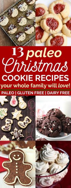 a collage of christmas cookies and desserts with text overlay