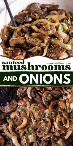 Want some sides for Easter dinner? Try this best sauteed mushrooms and onions! It is easy, tasty and perfect to partner with steaks or other main dishes. Your family deserves a delicious Easter side dish recipes. Pin this easy sauteed mushrooms and onions now! Steakhouse Mushrooms And Onions, Skillet Mushrooms, Sautéd Mushrooms, Easy Sauteed Mushrooms, Thanksgiving Mushrooms, Sauteed Mushrooms And Onions, Mushrooms Sauteed, Steak Mushrooms, Mushroom Dishes