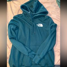 Womens The North Face Hoodie Size Small, Forest Green Color - In Pretty Much Brand New Condition As I Only Wore It Maybe Twice Sporty Sweatshirt With Drawstring Hood For Cold Weather, Athleisure Long Sleeve Hoodie For Cold Weather, The North Face Fleece Crew Neck Sweatshirt, The North Face Sweatshirt For Streetwear In Fall, The North Face Fleece Sweatshirt Sporty Style, The North Face Sporty Fleece Sweatshirt, The North Face Sweatshirt For Fall Streetwear, The North Face Fall Streetwear Hooded Jacket, The North Face Fall Streetwear Sweatshirt