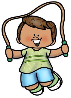 a cartoon boy with a hula hoop in his hand