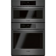 two microwave ovens side by side on a white background