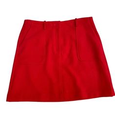 Loft Fully Lined Skirt Nwt. Hook And Zipper In Front. Has Pockets. S2851 Tb533 Red Mini Skirt For Workwear, Red Mini Skirt For Work, Red Mini Skirt With Pockets, Red Mini Skirt For Workwear In Fall, Red Mini Skirt For Fall Workwear, High Waist Red Mini Skirt With Pockets, Red Skort With Pockets For Spring, Aztec Skirt, Belted Midi Skirt