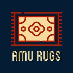 the logo for an art gallery, called amurags on a dark blue background