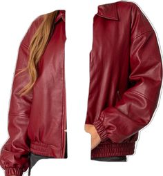 Casual Red Leather Jacket With Zipper, Casual Red Leather Jacket With Zipper Closure, Trendy Red Collared Outerwear, Trendy Burgundy Leather Jacket With Long Sleeves, Trendy Burgundy Leather Jacket For Fall, Trendy Fitted Burgundy Leather Jacket, Casual Burgundy Leather Jacket With Long Sleeves, Trendy Burgundy Outerwear With Zipper Closure, Casual Burgundy Leather Jacket For Fall