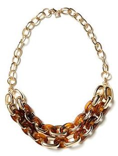 BANANA REPUBLIC: Love Link Necklace Tortoise Shell Necklace, Jewelry Box Diy, Women's Jewelry And Accessories, Chain Link Necklace, Making Jewelry, Tortoise, Making Ideas, Favorite Jewelry