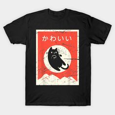 Vintage Japanese Cat Kawaii Anime -- Choose from our vast selection of Crewneck and V-Neck T-Shirts to match with your favorite design to make the perfect graphic T-Shirt. Pick your favorite: Classic, Boxy, Tri-Blend, V-Neck, or Premium. Customize your color! For men and women. Cats Case, Cat Kawaii, Japanese Cat, Japanese Kawaii, Anime T Shirt, Anime Merchandise, Japan Design, Kawaii Design, Anime Cat