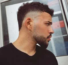 Bad Influence Tattoo, Men’s Mullet Fade, Very Short Hair Men Fade, Mullet With Beard, Mullet Hairstyle Mens Short, Mowhak Hairstyle Mens, Short Hair Mullet Men, Mullet Short Hair Men, Short Hair And Beard Styles