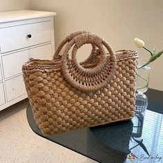 Bird in Bag - New retro square bag fashion handbag hand-woven beach bag solid color handheld ladies straw bag Details Pictures, New Retro, Street Trends, Word Wrap, White Space, Bird In Bag, Square Bag, Bag Fashion, Cartoon Wallpaper