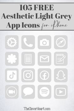 light grey app icons Grey Photos Icon, Free Aesthetic Iphone App Icons, White And Grey Icons, Free White App Icons, White Home Screen Icons, Shortcut App Covers, Light App Icons, Light Grey Icons Aesthetic, App Icon Aesthetic Neutral