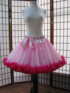 "This listing is for a custom version of the pictured super-full double layer nylon chiffon pettiskirt with satin waist. The pictured pettiskirt was designed for a 33.5\" (85cm) waist and is 19\" (48,5cm) long. It is displayed on a dress form with a 22\" (56cm) waist. You can choose any length up to 25\" (63,5cm) long. I will lengthen the tiers to achieve a longer length. The \"look\" of the pettiskirt becomes more A-line as I make it longer. If you would prefer this style in other colors or a s Dress Form, Petticoat, Long Length, Future Wedding, Pretty Outfits, Double Layer, Tulle Skirt, Custom Sizing, Womens Skirt