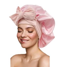 PRICES MAY VARY. High quality material: This is a satin silk hair bonnet for women hair. The satin fabric is as smooth as silk, soft and skin friendly. The reinforced satin fabric is more lightweight, and it is not easy to fade. Don't worry about the color sticking to your pillow. The binding part is also made of skin-friendly soft polyester fabric, which is very elastic and does not feel tight on the head. Improved design: Anyone who has ever worn a hair cap must have such distress that it is e Curly Braid, Satin Hair Wrap, Silk Sleep Cap, Silk Hair Bonnets, Curly Braids, Silk Bonnet, Frizz Free Hair, Satin Bonnet, Band Hair