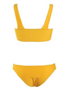 Sku CY-!26132 Material Chinlon Style Bralette , Padded Feature Ruched , Plain Occasion Beach , Hot Springs , Swimming Pool Type Bikini Swimsuit Color YELLOW Size S,M,L Size chart: Please consult the size chart we provide for this item's measurements to help you decide which size to buy. Please note: There may be 1-3cm differ due to manual measurement. CMINCH Cm Cup Under Bust Grith Waist Hips S AB 68-72 63-67 89-93 M BC 73-77 68-72 94-98 L CD 78-82 73-77 98-103 Yellow Swimwear For Beach Party, Yellow Stretch Swimwear For Beach Party, Yellow Stretch Swimwear For Beachwear, Yellow Triangle Top Tankini For Swimming, Yellow Tankini For Pool In Summer, Yellow Stretch Swimwear For Sunbathing, Yellow Swimwear For Sunbathing During Beach Season, Yellow Summer Tankini Swimwear, Yellow Stretch Tankini For Beachwear