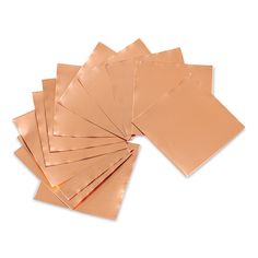 These 5" × 5" sheets of solid Aluminum  Copper  and Brass are great for punching  embossing  rubbing  and decorating. 38 gauge Decorator Copper is Aluminum with Copper coating on one side. They are the perfect size for use with 4" × 4" Metal Smith Molds. - Art Metal Foil Sheets - Pkg of 12  36 Gauge  Copper Metallic Copper, Copper Sheets, Copper Art, Copper And Brass, Craft Materials, Art Shop, Art Materials, Foil, Copper