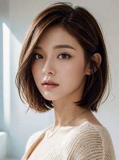 Japanese Short Hair, Thick Hair Cuts, Haircuts For Medium Hair, Asian Hair, Long Hair Women