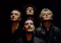 four men with white hair and black leather jackets