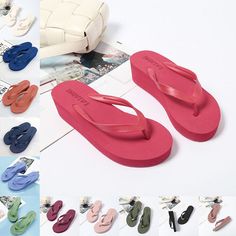 Womens Low Wedge Heel Comfort Walking Jelly Flip Flops Sandals Platform Shoes Description: Condition: 100% Brand New and High Quality Gender: Women Woman, Ladies Lady, Female Pattern Type: Solid Color, Light Weight Color: White, Red, Black, Red Wine, Light Pink, Army Green , Brown,Dark Blue, Orange，Royal Blue，Fruit Green, Light Purple (Optional) Size: 35, 36, 37, 38, 39, 40(Follow the size chart to select please) Upper Material: PVC Outsole Material: EVA Heel Type: Mid Heels Platform Fastening: Jelly Flip Flops, Blue Fruit, Blue Fruits, Low Heel Wedges, Sandals Platform, Heels Platform, Low Wedges, Beach Slippers, Casual Slippers