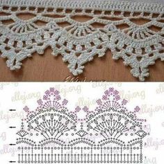 an image of a crocheted lace with flowers on it and the same pattern