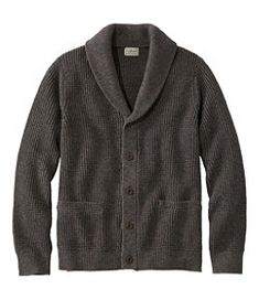 #LLBean: Men's Organic Cotton Sweater, Cardigan Fall Cotton Polo Sweater With Textured Knit, Cozy Cotton Cardigan With Ribbed Cuffs, Relaxed Fit Waffle Knit Sweater For Fall, Cotton Waffle Knit Sweater With Relaxed Fit, Fall Waffle Knit Relaxed Fit Sweater, Cozy Cotton Waffle Knit Sweater, Cozy Waffle Knit Cardigan For Fall, Relaxed Fit Cotton Cardigan For Winter, Cozy Waffle Knit Cardigan For Winter