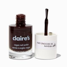 Claire's Nails, Pet Poems, Vegan Nail Polish, Dry Nail Polish, Dark Chocolate Brown, Dry Nails, Fashionable Jewelry, Pink Car, Reed Diffuser