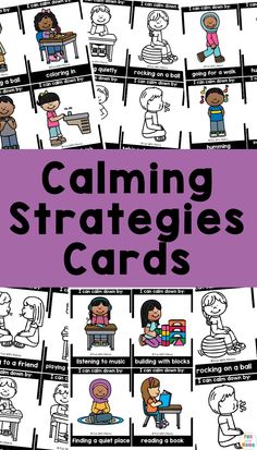 a poster with the words, calming and other activities to help children learn how to use them