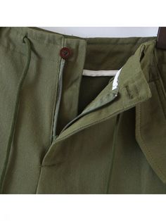 Waist Type: MID Style: Safari Style Season: Summer Pattern Type: Solid Pant Style: Cargo Pants Material: Cotton Length: Full Length Gender: WOMEN Front Style: Flat Fit Type: Regular Fabric Type: Blended Decoration: Pockets Closure Type: Drawstring Age: Ages 18-35 Years Old Green Cargo Style Parachute Workwear Pants, Green Cargo Style Parachute Pants For Work, Green Utility Parachute Pants For Work, Green Parachute Pants With Elastic Waistband And Tapered Leg, Green Parachute Pants With Elastic Waistband, Green Utility Parachute Pants, Casual Olive Bottoms For Work, Green Ankle-length Pants With Pockets, Green Cargo Pocket Straight Pants