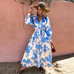 Unit: cmBustSleeve lengthClothing lengthS9255126M9656127L10057128XL10458129XXL10859130 Casual Long Sleeve Maxi Dress For Brunch, Chic Long Sleeve Maxi Dress For Garden Party, Fitted Long Sleeve Summer Maxi Dress, Long Sleeve Maxi Dress For Spring Day Out, Long Sleeve Pleated Maxi Dress For Brunch, Long Sleeve Maxi Dress For Vacation, Spring Beach Long Sleeve Maxi Dress, Casual Long Sleeve Maxi Dress With Floral Print, Casual Long Sleeve Pleated Maxi Dress