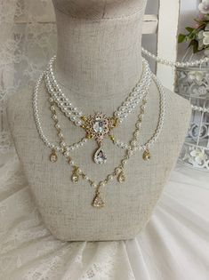 Attention: This price includes a necklace only, others are not included. Princess Jewelry, Magical Jewelry, Party Necklace, Funky Jewelry, Fancy Jewelry, Victorian Jewelry, Fantasy Jewelry, Creative Jewelry, Girly Jewelry