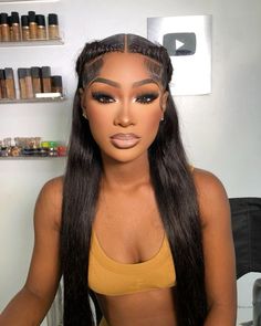 Baddie Glam, Natural Glam Makeup Prom, Bartender Makeup Ideas, Pretty Makeup Black Women, Glam Look Makeup Ideas, Mat Makeup Look, Makeup Ideas Soft Glam, Barbie Makeup Inspiration, Birthday Photoshoot Makeup